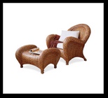 Mary Chairs with Cushions and Ottoman (2 available) - $550 each